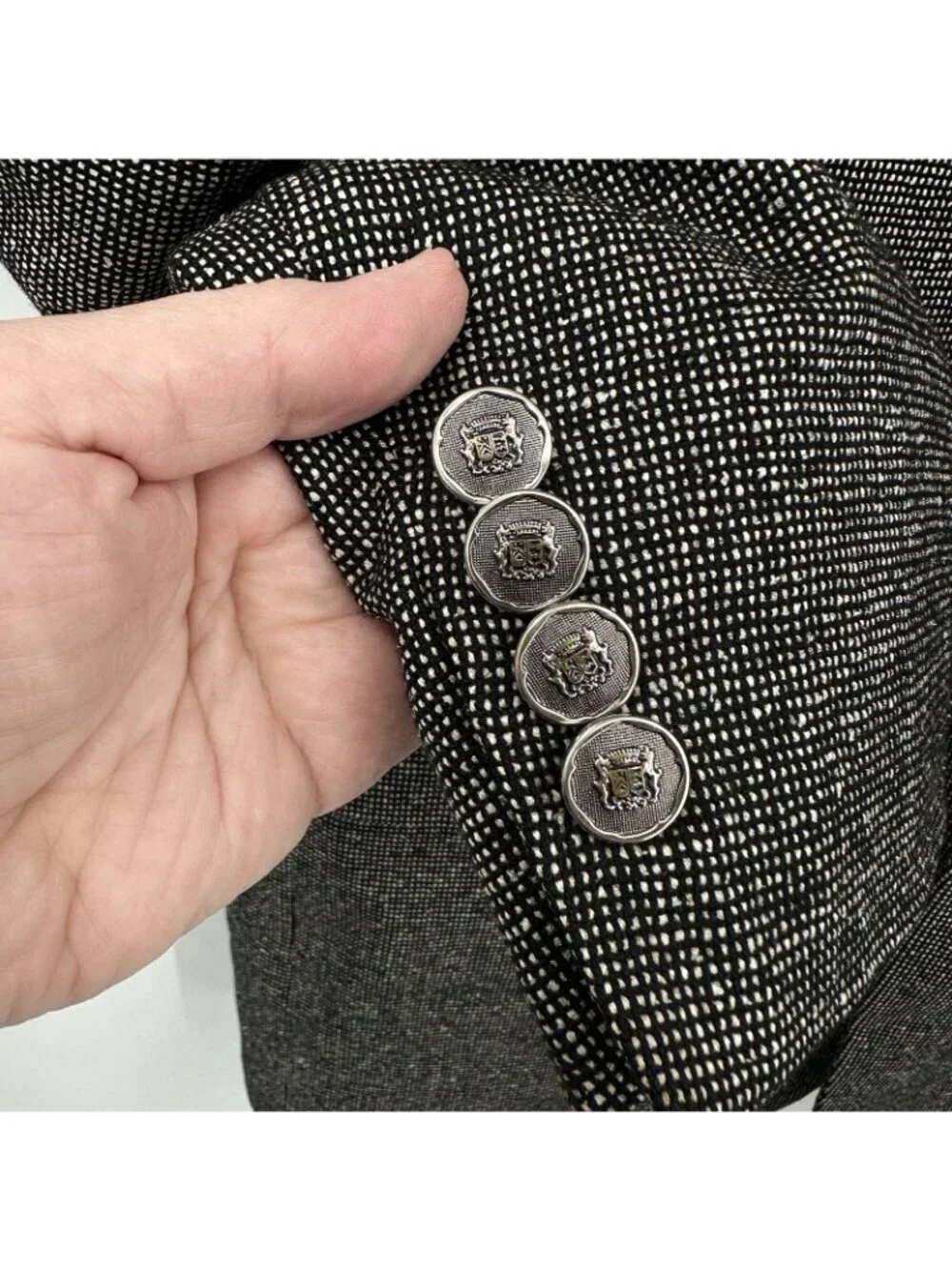 vintage 90s BILL BLASS jacket blazer sport coat 41R tweed business casual retro